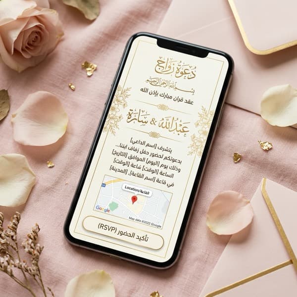 دعوة زواج رقمية على الجوال